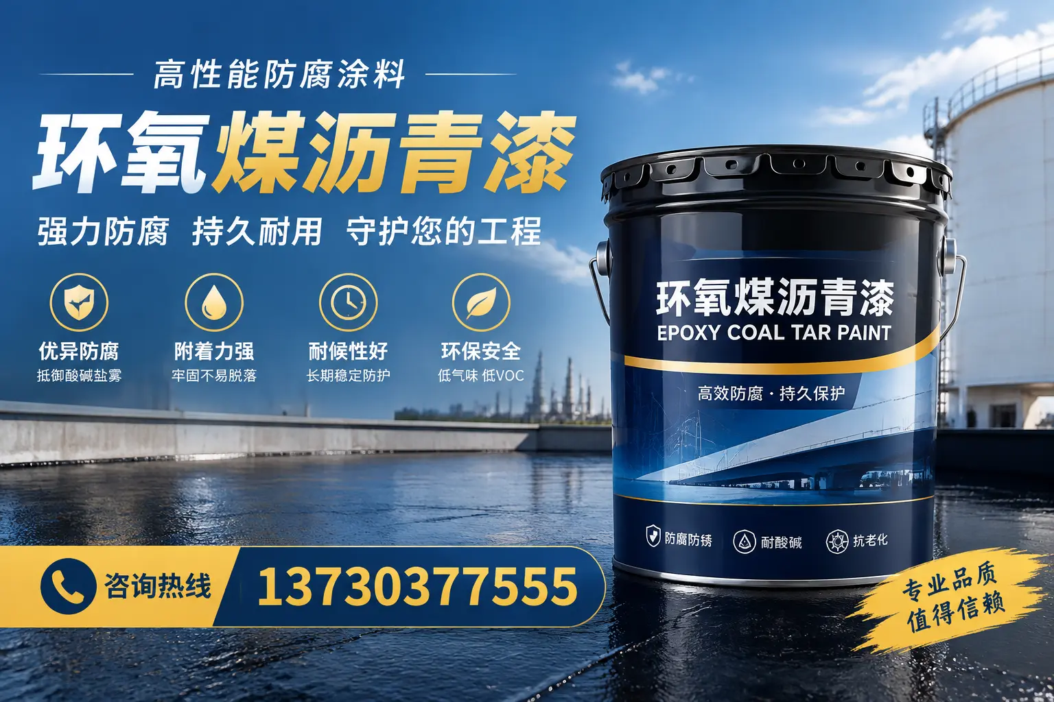 环氧煤沥青漆的耐久性分析，适合汝南的使用场景